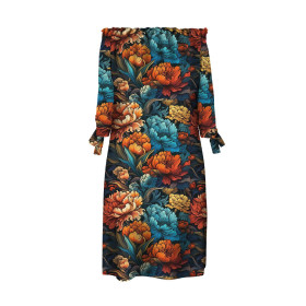 DRESS "CARMEN" - VINTAGE CHINESE FLOWERS pat. 1- sewing set