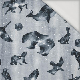 ANIMALS MIX (GALACTIC ANIMALS) / grey - Viscose jersey