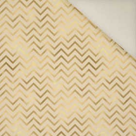 GOLDEN ZIGZAGS (GOLDEN OCEAN) / beige- Upholstery velour 