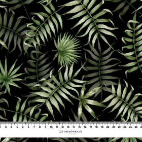 TROPICAL LEAVES pat. 3 / black (JUNGLE) - softshell