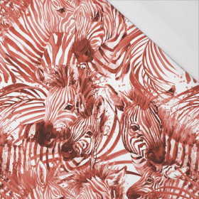 ZEBRA (red) / white -  single jersey with elastane 