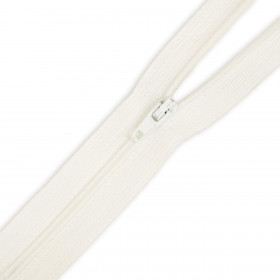Coil zipper 14cm Closed-end - white