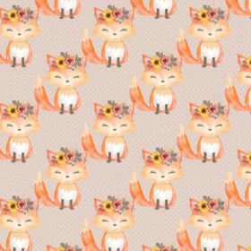 FOXES AND DOTS / beige (FOXES AND PUMPKINS)