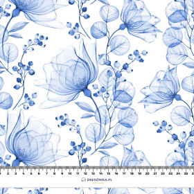 FLOWERS pat. 4 (classic blue) - viscose woven fabric