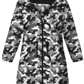 KIDS PARKA (ARIEL) - CAMOUFLAGE GREY - softshell