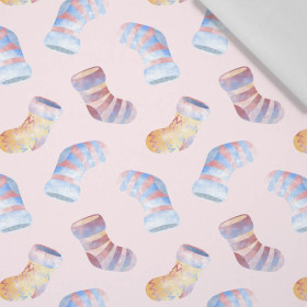 COLORFUL SOCKS (CHRISTMAS REINDEERS) - Cotton woven fabric