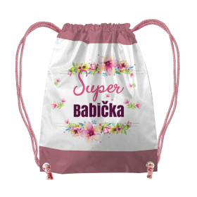 GYM BAG - SUPER BABIČKA / pink