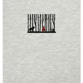 LITTLE RED RIDING HOOD/ melange light grey - panel single jersey TE210