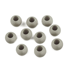 Plastic bead 10x12 mm - grey