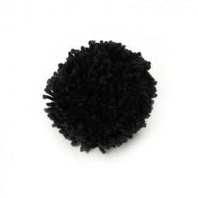 Pompom Hand Made 6 cm - black