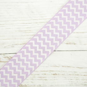 Grosgrain with zigzag 25mm - light purple