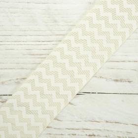 Grosgrain with zigzag 25mm - vanilla