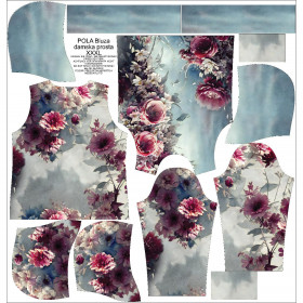 CLASSIC WOMEN’S HOODIE (POLA) - VINTAGE FLOWERS PAT. 5 - sewing set