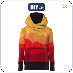 HYDROPHOBIC HOODIE UNISEX - RED SAVANNAH - sewing set