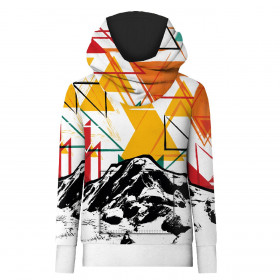 HYDROPHOBIC HOODIE UNISEX - MOUNTAINS / TRIANGLES - sewing set
