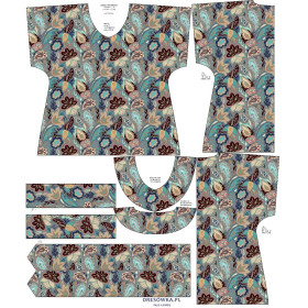 KIMONO BLOUSE - BOHO PAISLEY PAT. 2 - sewing set