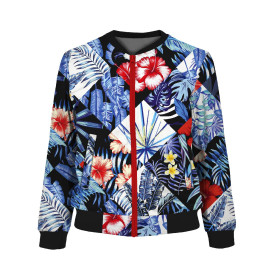 WOMEN’S BOMBER JACKET (KAMA) - TROPICAL CHECK - sewing set