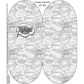 "Beanie" cap - COMIC BOOK / yeah (black - white) / Choice of sizes