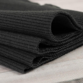D-88 GRAPHITE - Ribbed knit fabric