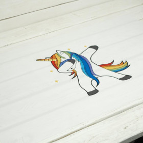 DABBING UNICORN - panel Waterproof woven fabric