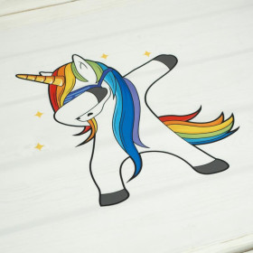 DABBING UNICORN - panel Waterproof woven fabric