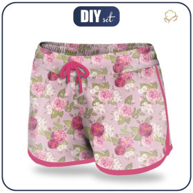 Women’s boardshorts - ROSE GARDEN / pink - sewing set