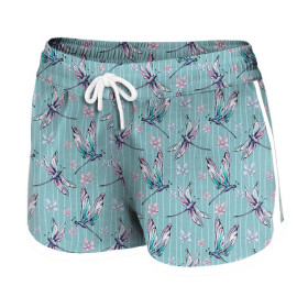 Women’s boardshorts - DRAGONFLIES / STRIPES (DRAGONFLIES AND DANDELIONS) - sewing set