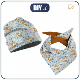 KID'S CAP AND SCARF (CLASSIC) - DEERS ON A MEADOW pat. 2 - sewing set