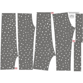 CHILDREN'S SOFTSHELL TROUSERS (YETI) - WHITE TRACES / grey (MAGICAL CHRISTMAS FOREST) (86/92)