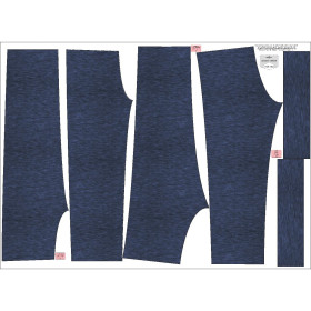 CHILDREN'S SOFTSHELL TROUSERS (YETI) - MELANGE NAVY - sewing set