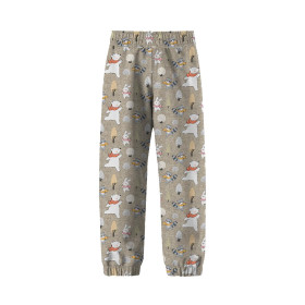 CHILDREN'S SOFTSHELL TROUSERS (YETI) - WINTER PARTY PAT. 1 (WINTER FUN) / ACID WASH BEIGE