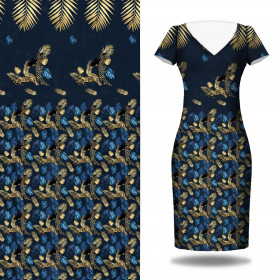 GOLD LEOPARD - dress panel Satin