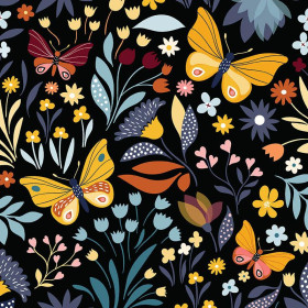 FOLK BUTTERFLIES / black