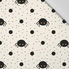 HALLOWEEN SPIDERS / ecru - Cotton woven fabric