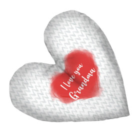 DECORATIVE PILLOW HEART - I love you Grandma / ZIGZAG