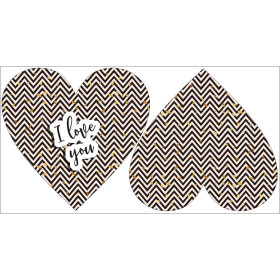 DECORATIVE PILLOW HEART - I love you / ZIGZAG