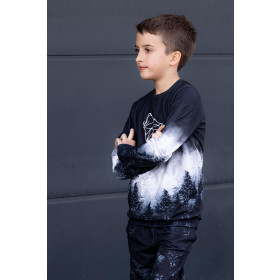 Children's tracksuit (MILAN) - WOLF / galaxy - sewing set