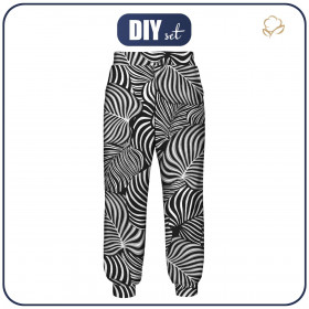 WOMEN'S JOGGERS (NOEMI) - ZEBRA LEAVES - sewing set