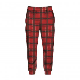 MEN'S JOGGERS (GREG) - CHECK / red - sewing set