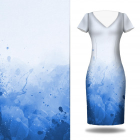 SPECKS (classic blue) - dress panel Linen 100%