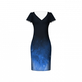 SPECKS (classic blue) / black - dress panel Satin