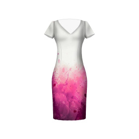 SPECKS (fuchsia) - dress panel crepe