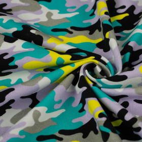 CAMOUFLAGE COLORFUL pat. 3 - Single jersey with elastane 