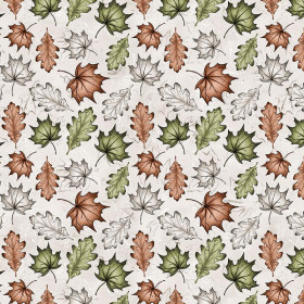 FOREST LEAVES pat. 1 / beige