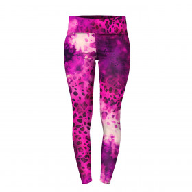 SPORTS LEGGINGS - PINK LEOPARD - sewing set