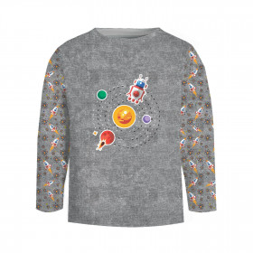 Longsleeve - SOLAR SYSTEM (SPACE EXPEDITION) / ACID WASH GREY - sewing set
