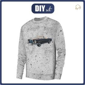 MEN’S SWEATSHIRT (OREGON) BASIC - RETRO CAR PAT. 4 / CONCRETE - looped knit fabric S