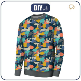 MEN’S SWEATSHIRT (OREGON) BASIC - CAMOUFLAGE COLORFUL pat. 2 - sewing set