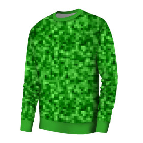 MEN’S SWEATSHIRT (OREGON) BASIC - PIXELS pat. 2 / green - sewing set