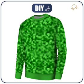 MEN’S SWEATSHIRT (OREGON) BASIC - PIXELS pat. 2 / green - sewing set